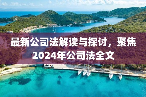 最新公司法解讀與探討，聚焦2024年公司法全文