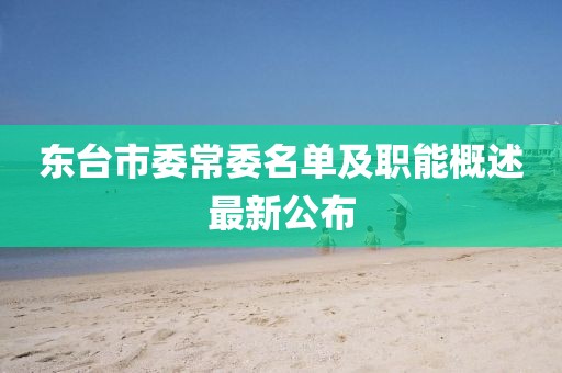 東臺市委常委名單及職能概述最新公布