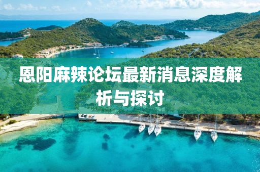 恩陽(yáng)麻辣論壇最新消息深度解析與探討
