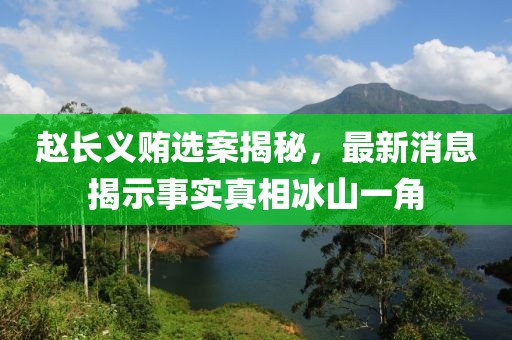 趙長(zhǎng)義賄選案揭秘，最新消息揭示事實(shí)真相冰山一角