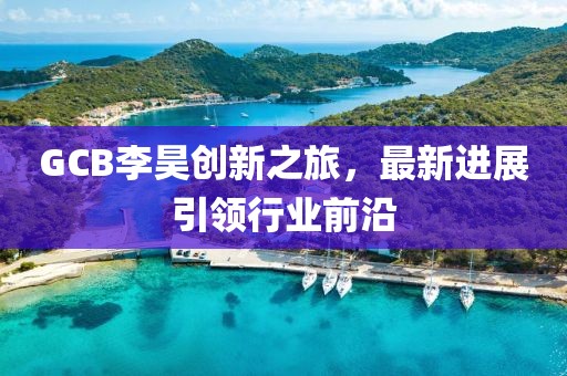 GCB李昊創(chuàng)新之旅，最新進(jìn)展引領(lǐng)行業(yè)前沿
