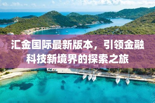 匯金國(guó)際最新版本，引領(lǐng)金融科技新境界的探索之旅