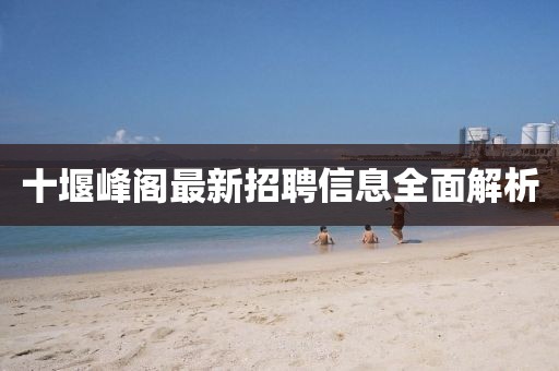 十堰峰閣最新招聘信息全面解析