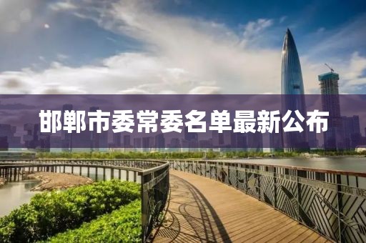 邯鄲市委常委名單最新公布