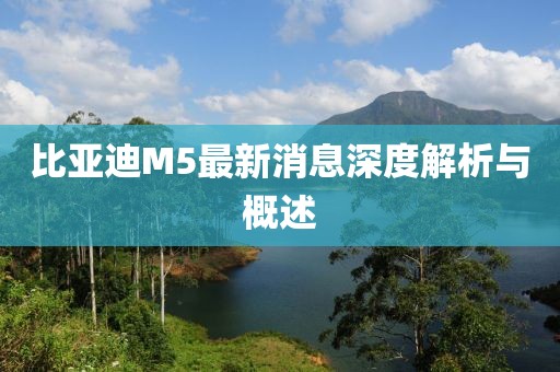 比亞迪M5最新消息深度解析與概述