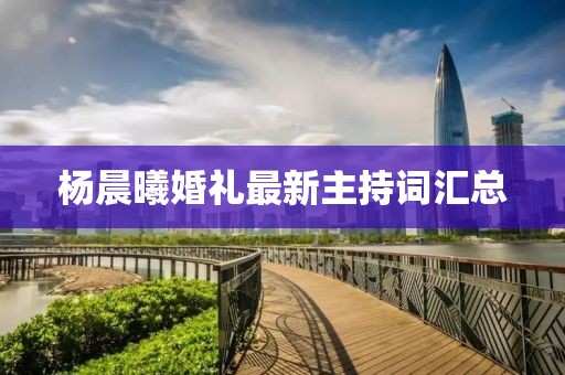 楊晨曦婚禮最新主持詞匯總